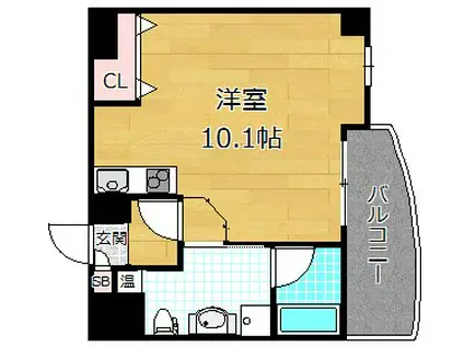 ザ・リッツクラブさくら(ワンルーム/3階)の間取り写真