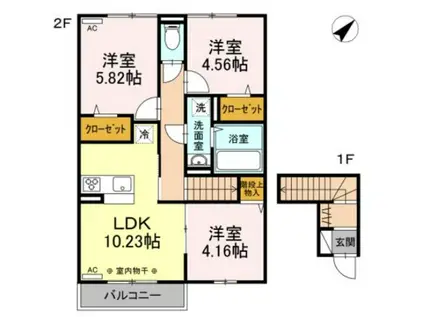 AISE VILLAGE(3LDK/2階)の間取り写真
