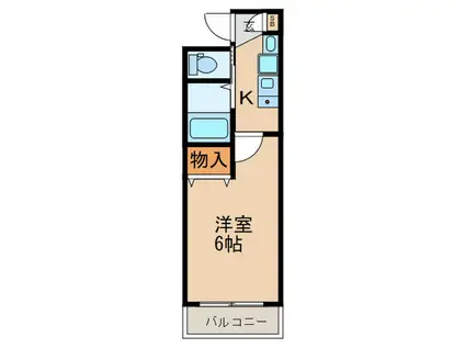 我孫子88マンション(1K/2階)の間取り写真