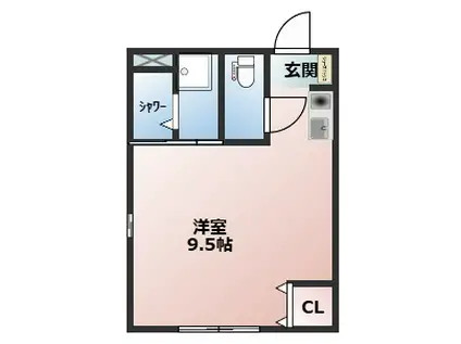 白金5丁目アパート(ワンルーム/2階)の間取り写真