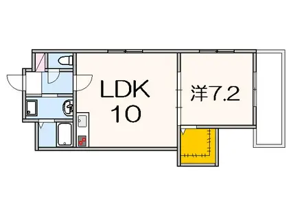 ベルパッソ平和公園(1LDK/14階)の間取り写真