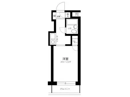 ウィンベルソロ赤羽第3(ワンルーム/4階)の間取り写真