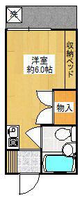 第七NKハイツ(ワンルーム/2階)の間取り写真