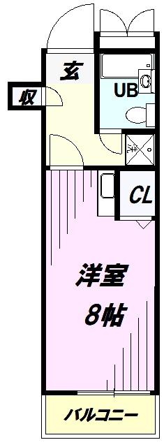 煉瓦館131(ワンルーム/1階)の間取り写真