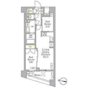 NOGATA RESIDENCE(2LDK/3階)の間取り写真
