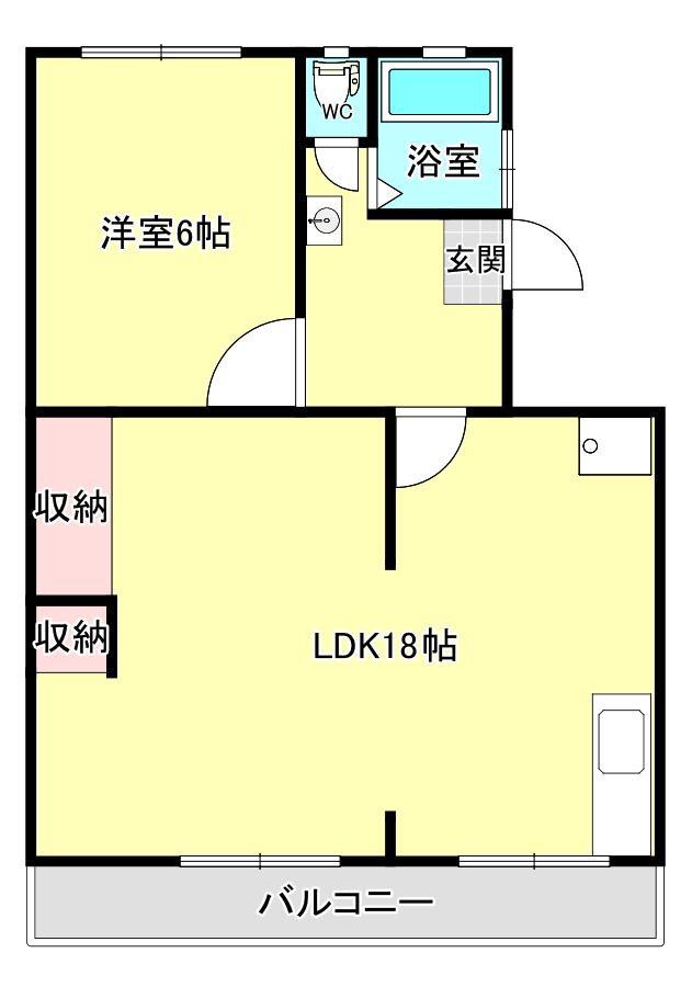 ヴィータ・コリーナ(1LDK/3階)の間取り写真