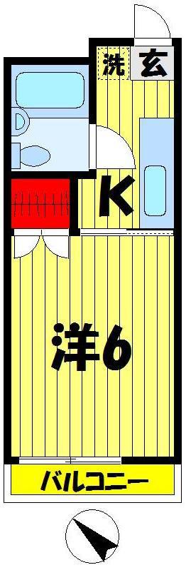 HYDE HOUSE(1K/1階)の間取り写真