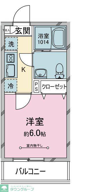パル川越(1K/1階)の間取り写真