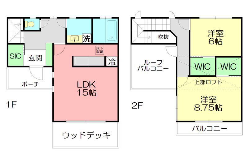 アベニールEST(2LDK/1階)の間取り写真