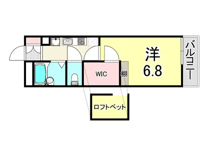 レオパレスたか(1K/3階)の間取り写真