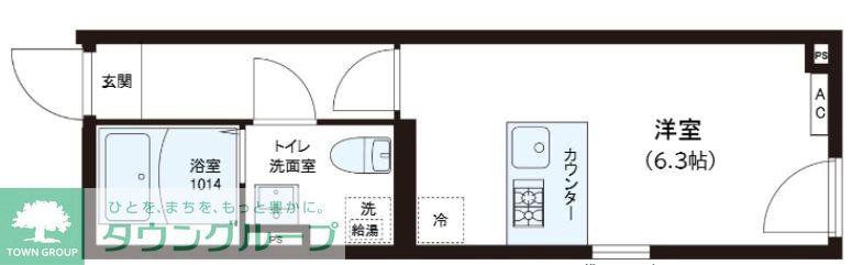 レピュア錦糸町レジデンスII(ワンルーム/2階)の間取り写真