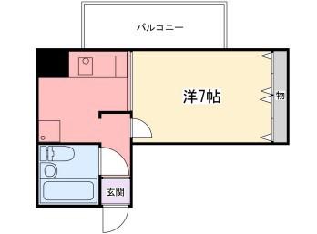 東今宿中村コーポI(1K/3階)の間取り写真