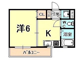 ステラハウス28(1K/1階)の間取り写真