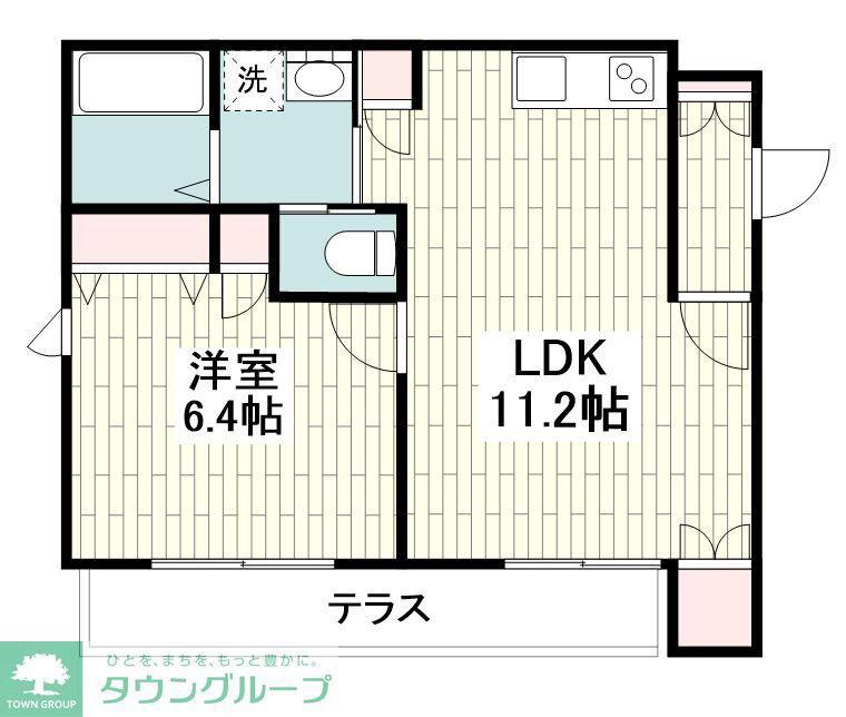 FORTUNE(1LDK/1階)の間取り写真