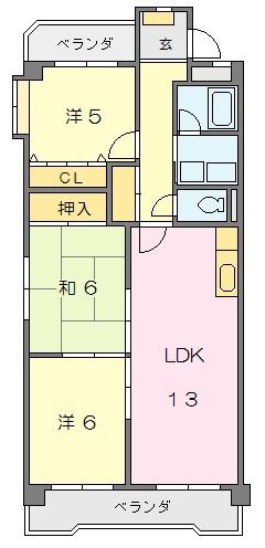ル・プラン(3LDK/3階)の間取り写真