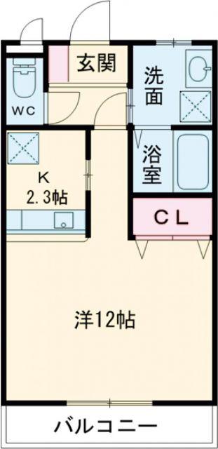 GLOIRE(1K/3階)の間取り写真