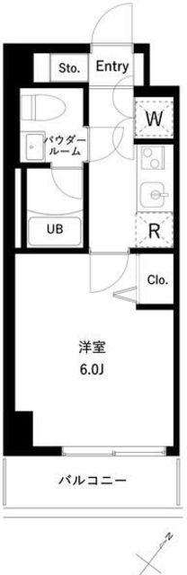 アーバンパーク行徳ステーションフロント(1K/2階)の間取り写真