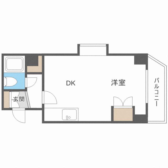 シティハイムN18(1DK/5階)の間取り写真