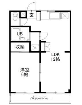 ブルーハイツ(1LDK/1階)の間取り写真