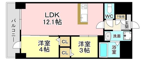 プレジデンスざ京(1SLDK/3階)の間取り写真