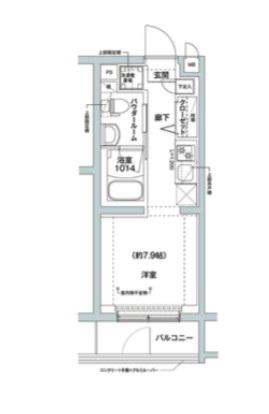 RELUXIA方南町II(ワンルーム/1階)の間取り写真