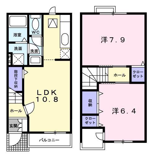 YM・ハイム(2LDK/1階)の間取り写真