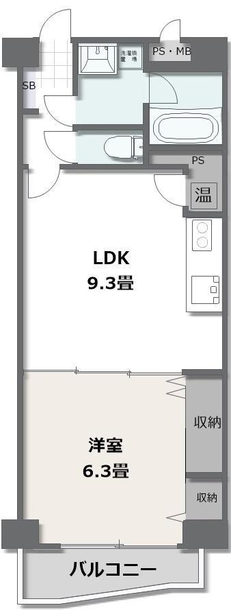 PRESENCEII(1LDK/5階)の間取り写真