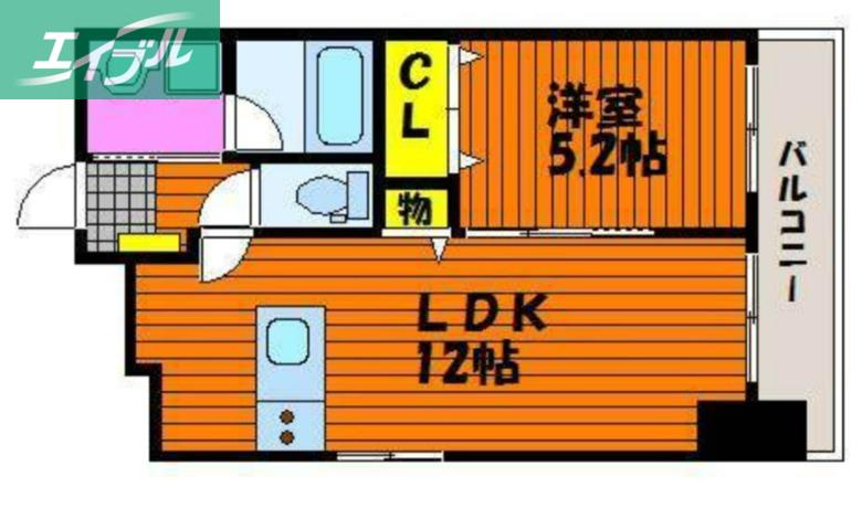 FRIEND COURT 岡山医大東(1LDK/3階)の間取り写真