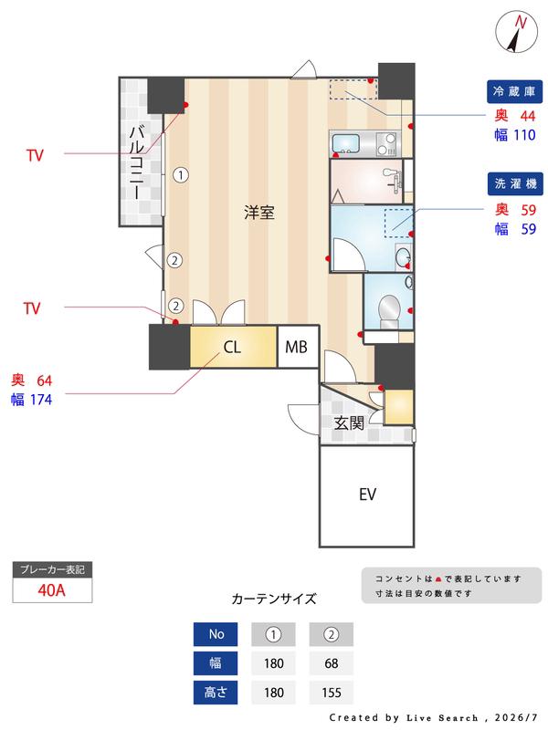 アストア別府(ワンルーム/3階)の間取り写真