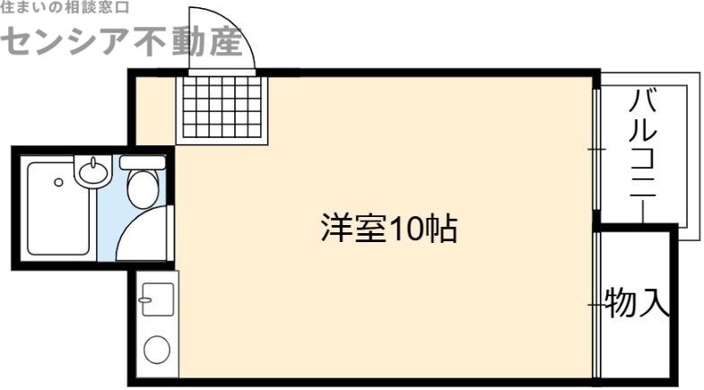 メゾンドール高殿(ワンルーム/4階)の間取り写真