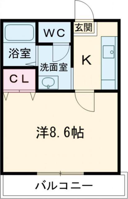 アンボワーズ(1K/3階)の間取り写真