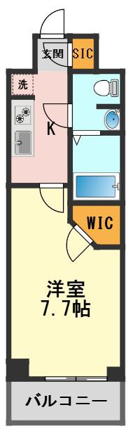 S-RESIDENCE瑞江(1K/3階)の間取り写真