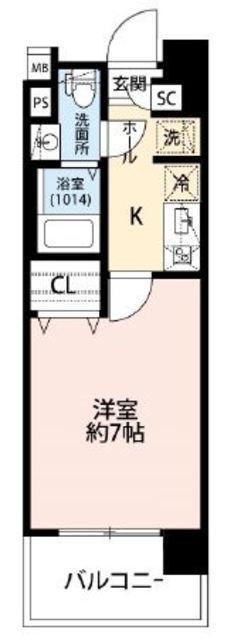 プレール・ドゥーク西川口II(1K/3階)の間取り写真