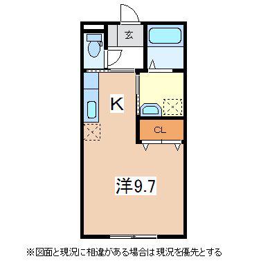 BIG MAMA(ワンルーム/1階)の間取り写真