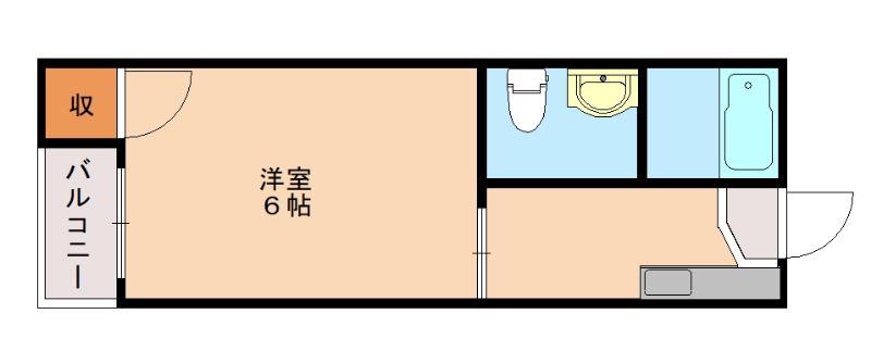 LIBERTA.TAKE8(1K/4階)の間取り写真