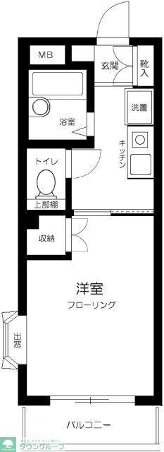 CASA菊名(1K/1階)の間取り写真