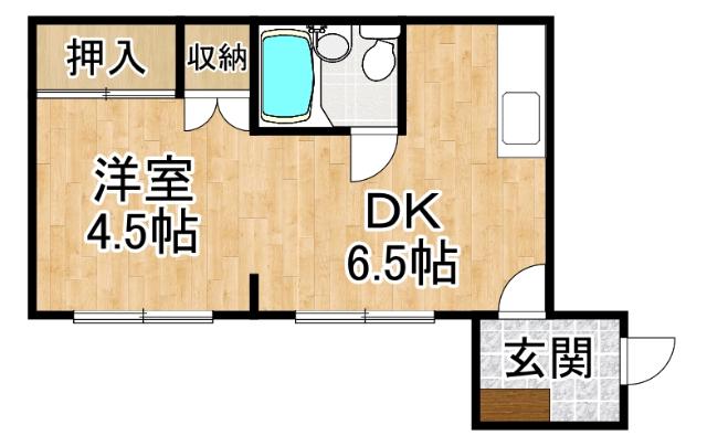 コーポM(1DK/1階)の間取り写真