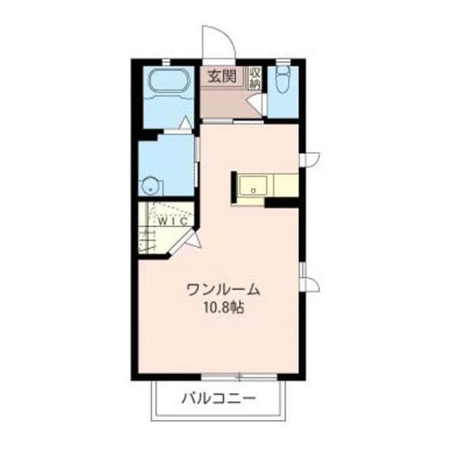 コスモス(ワンルーム/2階)の間取り写真