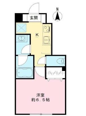 メゾンボヌール(1K/1階)の間取り写真