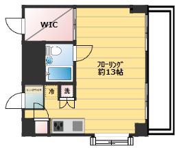 本町ハイツ(ワンルーム/3階)の間取り写真