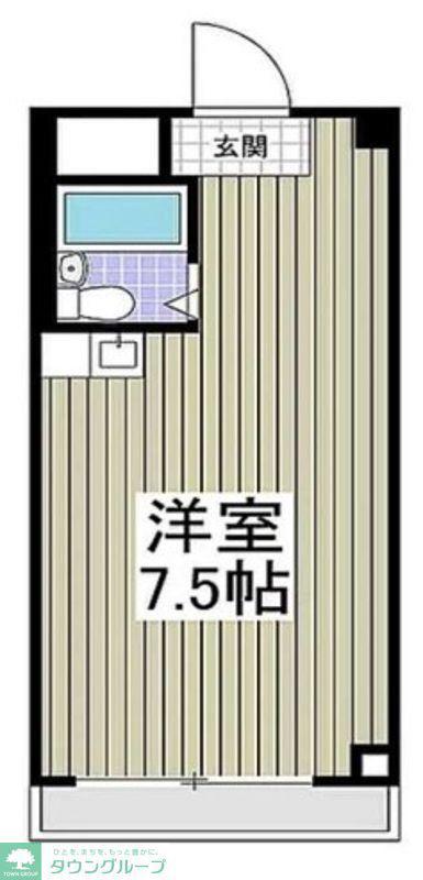 ラベ梅園(ワンルーム/2階)の間取り写真