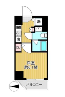 SHOKEN RESIDENCE新丸子II(1K/2階)の間取り写真
