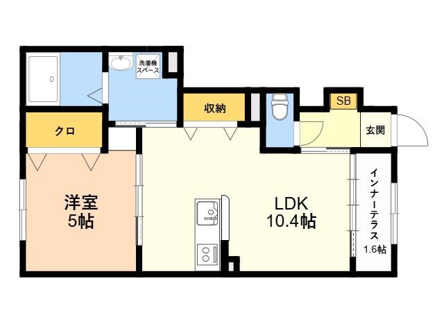 グランノヴァ(1LDK/1階)の間取り写真