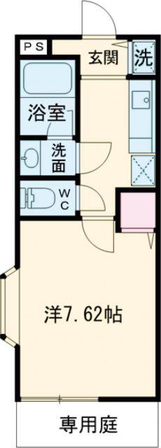 サニーコート日根野(1K/1階)の間取り写真