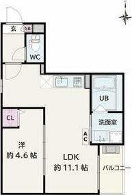 JACK SAMBANII(1LDK/2階)の間取り写真