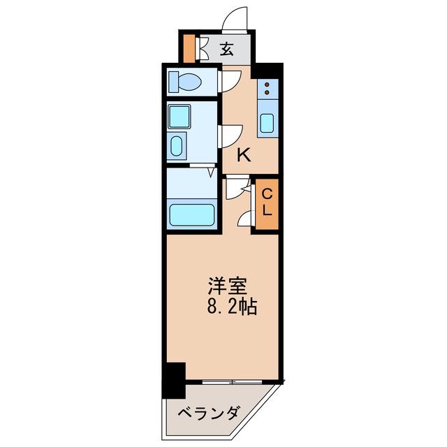 エスリード泉プレステージ(1K/6階)の間取り写真