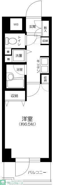 ネオマイムセンタースクエア(1K/7階)の間取り写真