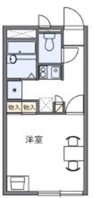 レオパレスシリウス(1K/1階)の間取り写真