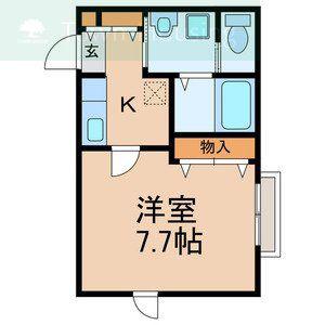 KF MAIHAMA(1K/1階)の間取り写真