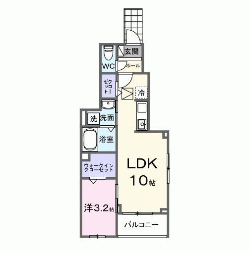 アルテミス(1LDK/1階)の間取り写真